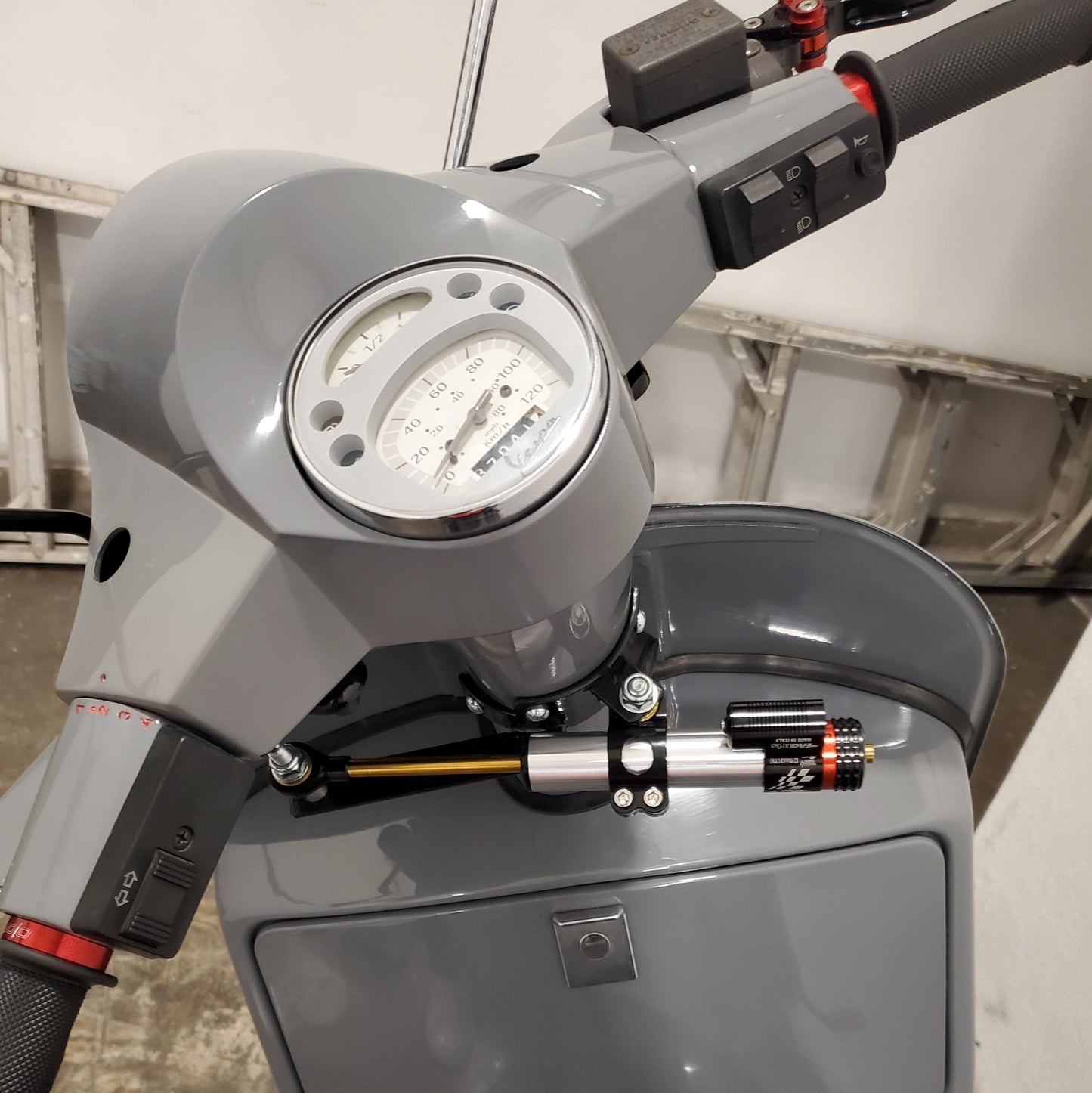 KIT ammortizzatore di sterzo ALLUMINIO per VESPA PX