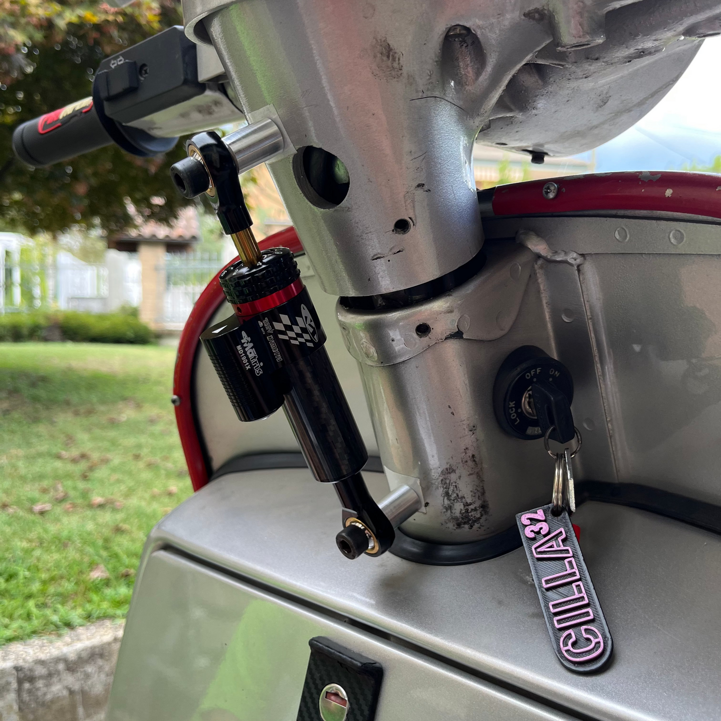 KIT ammortizzatore di sterzo per VESPA MID version carbon