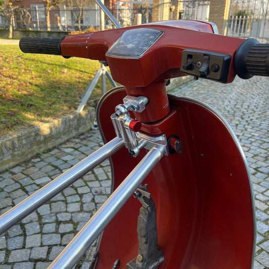 KIT PERFORMANCE holeless: Barra di rinforzo doppia + Ammortizzatore di sterzo regolabile – VESPA SPECIAL