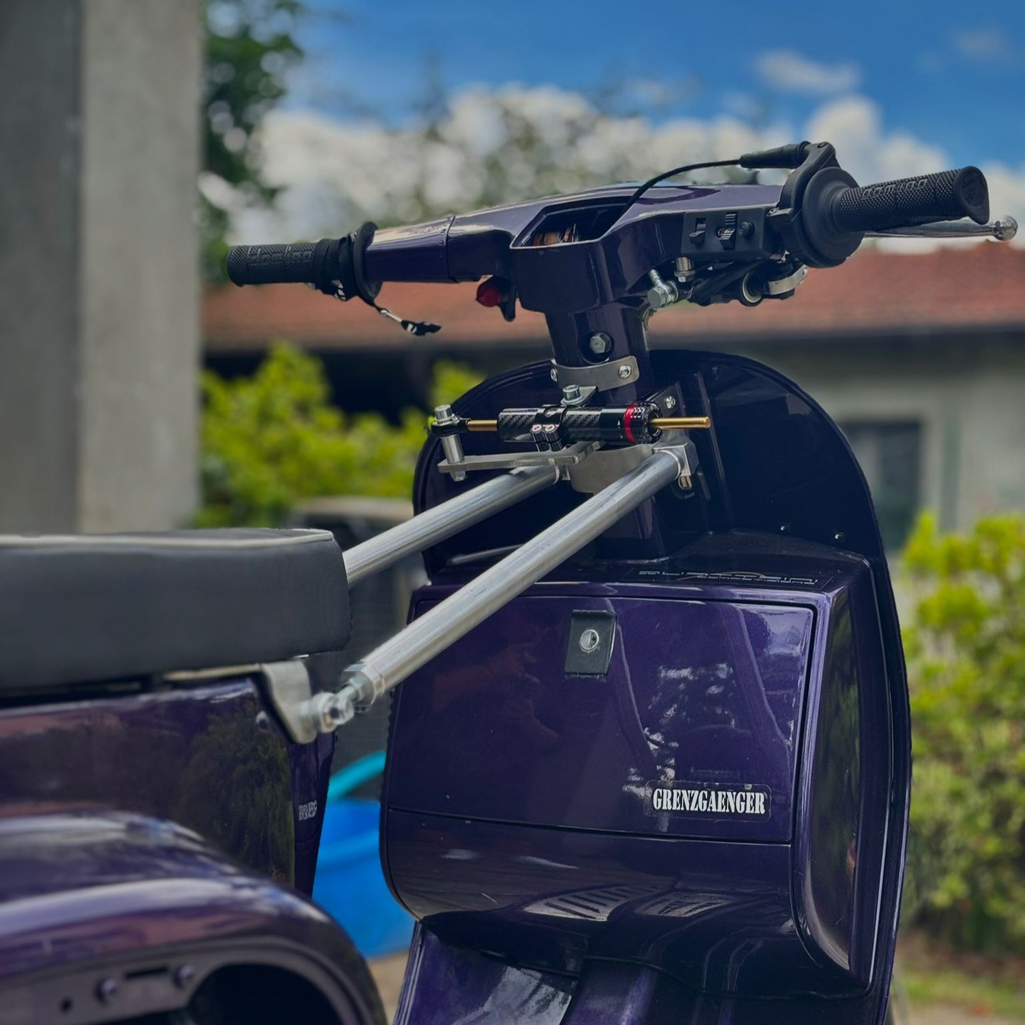 Barra di rinforzo DOPPIA senza forare il telaio per VESPA PK