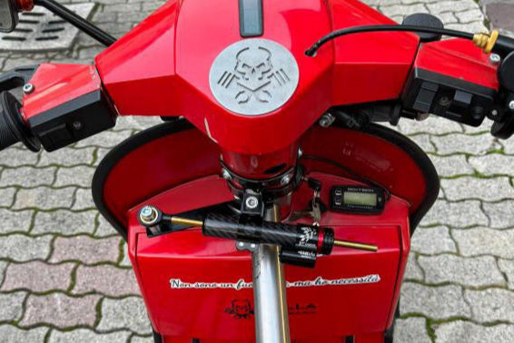 KIT ammortizzatore di sterzo CARBON LOOK 1.0 per VESPA PK