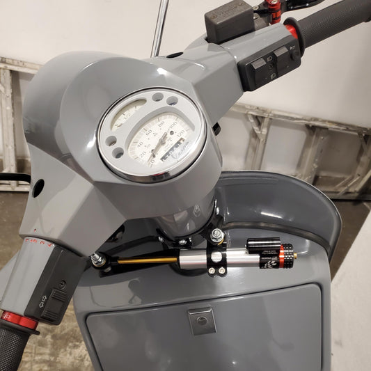 KIT ammortizzatore di sterzo ALLUMINIO per VESPA PX