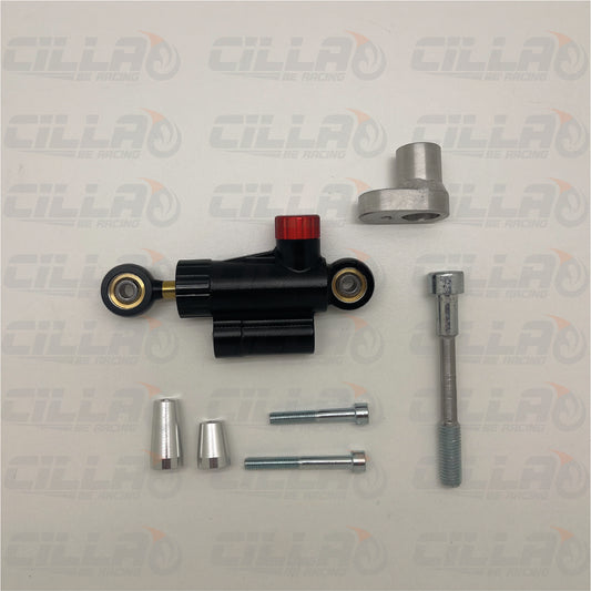 Kit ammortizzatore di sterzo SHORT senza forare il manubrio VESPA - BLACK