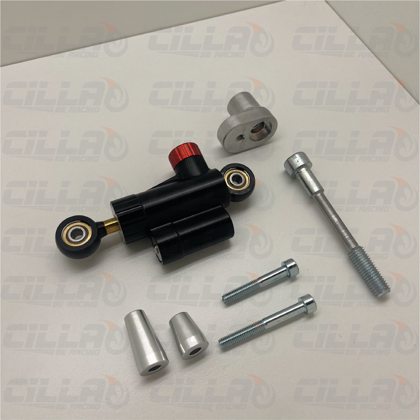 Kit ammortizzatore di sterzo SHORT senza forare il manubrio VESPA - BLACK
