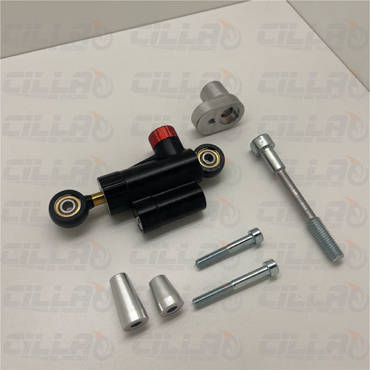 Kit ammortizzatore di sterzo SHORT senza forare il manubrio VESPA - BLACK