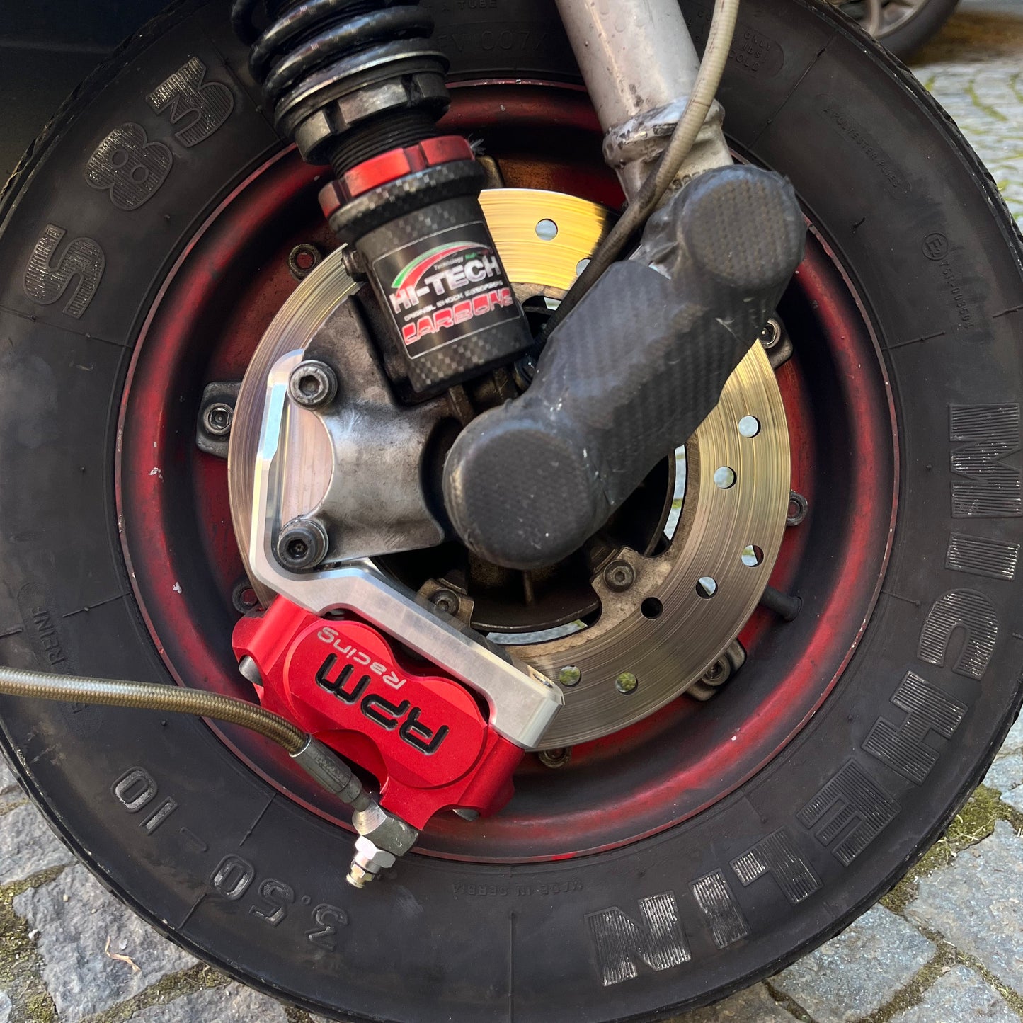 Supporto pinza radiale su freno a disco originale per VESPA PX / LML