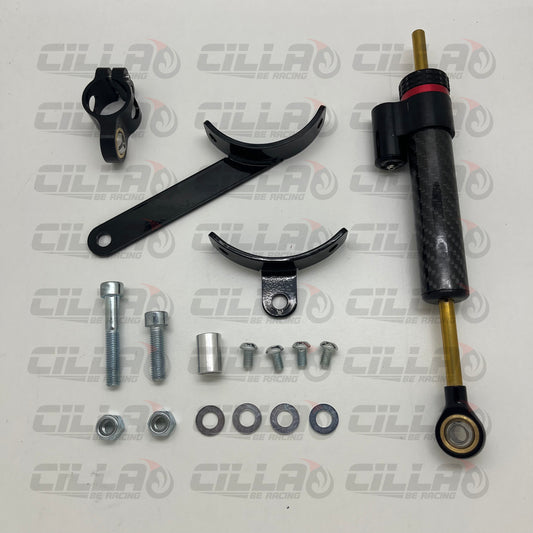 KIT ammortizzatore di sterzo CARBON LOOK per VESPA PX