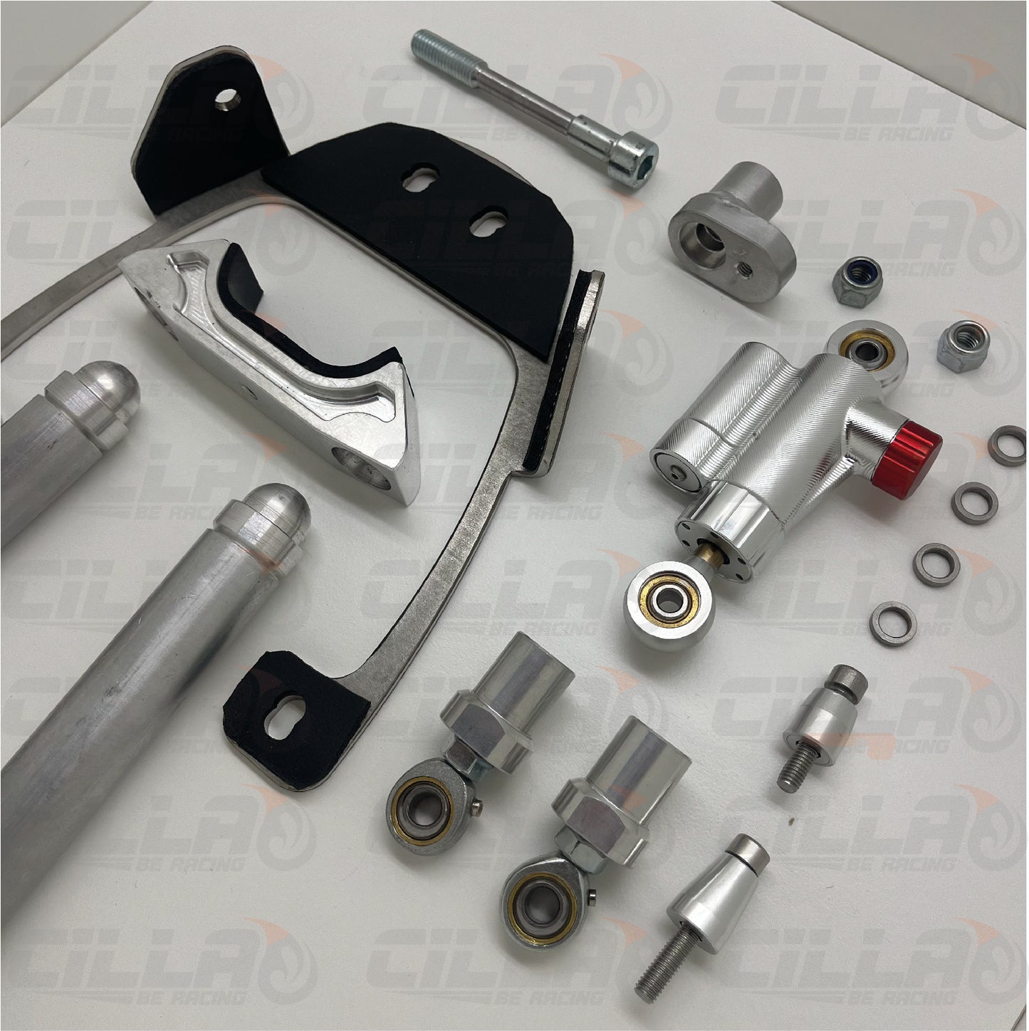 KIT PERFORMANCE holeless: Barra di rinforzo doppia + Ammortizzatore di sterzo regolabile – VESPA SPECIAL