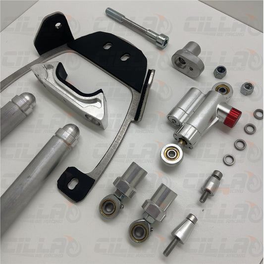 KIT PERFORMANCE holeless: Barra di rinforzo doppia + Ammortizzatore di sterzo regolabile – VESPA SPECIAL