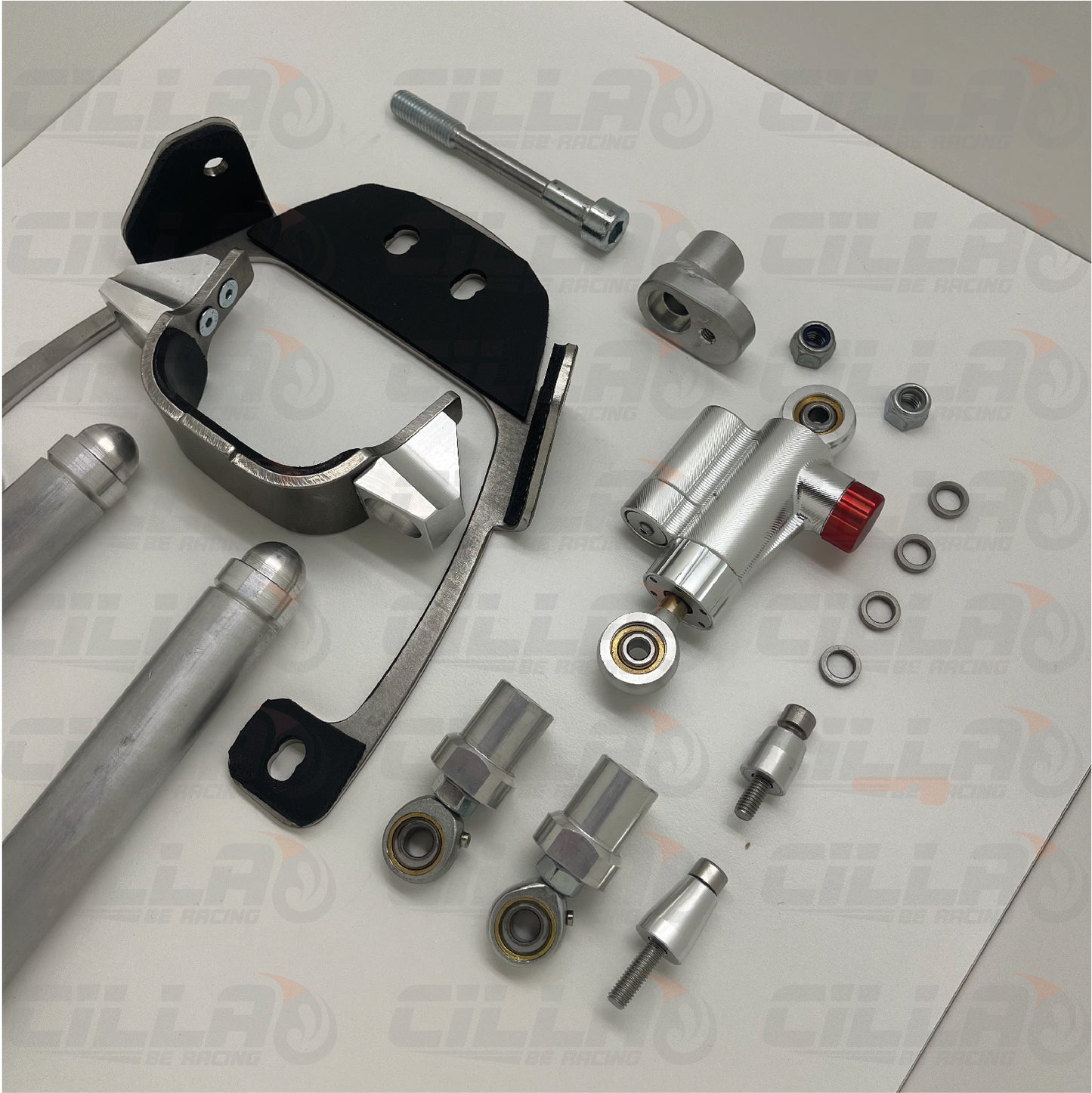 KIT PERFORMANCE holeless: Barra di rinforzo doppia + Ammortizzatore di sterzo regolabile – VESPA PK