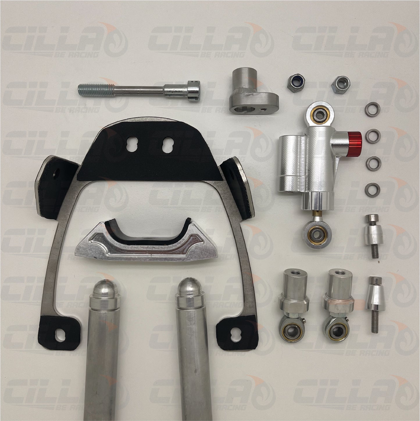 KIT PERFORMANCE holeless: Barra di rinforzo doppia + Ammortizzatore di sterzo regolabile – VESPA SPECIAL