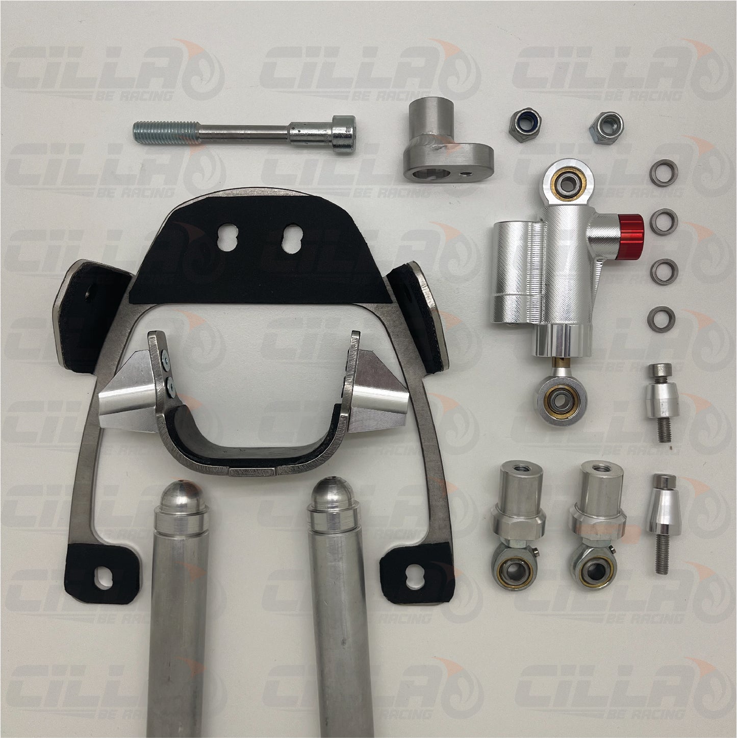 KIT PERFORMANCE holeless: Barra di rinforzo doppia + Ammortizzatore di sterzo regolabile – VESPA PK