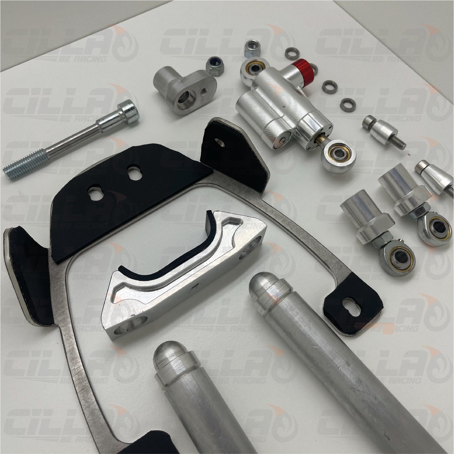 KIT PERFORMANCE holeless: Barra di rinforzo doppia + Ammortizzatore di sterzo regolabile – VESPA SPECIAL