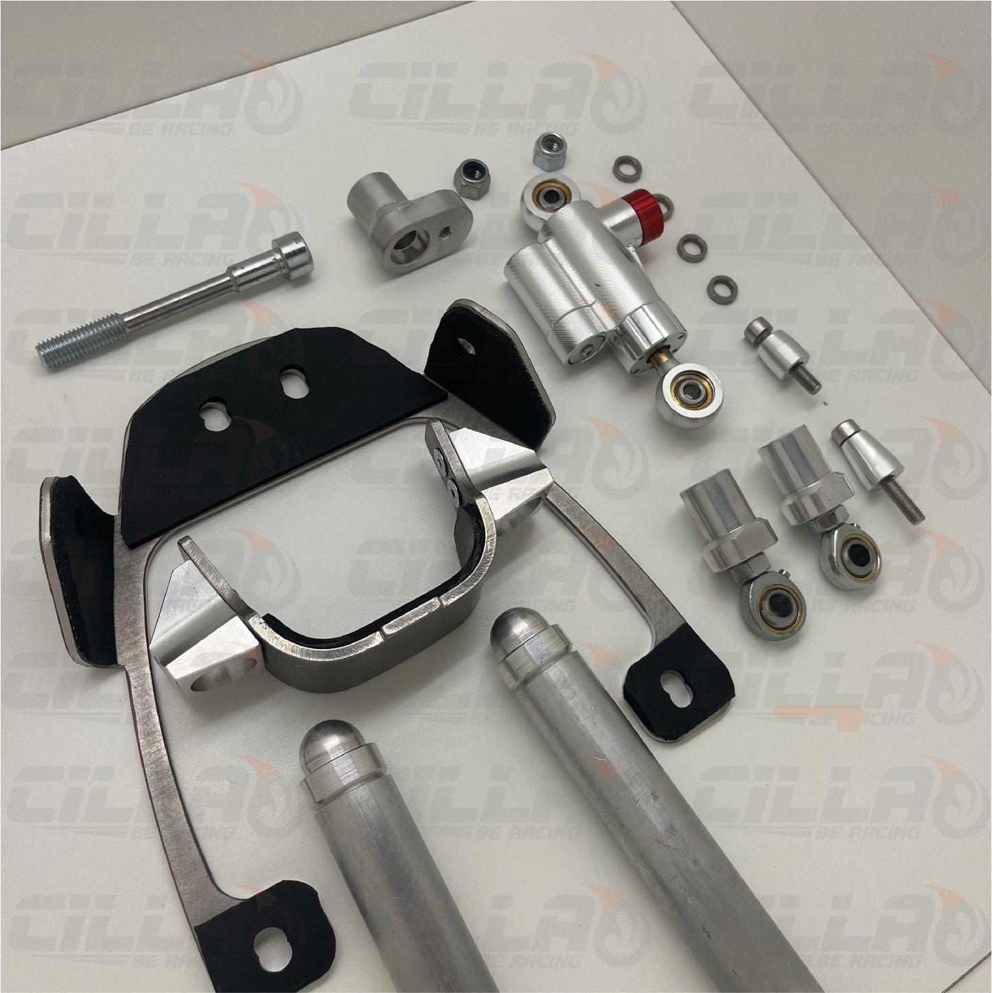KIT PERFORMANCE holeless: Barra di rinforzo doppia + Ammortizzatore di sterzo regolabile – VESPA PK